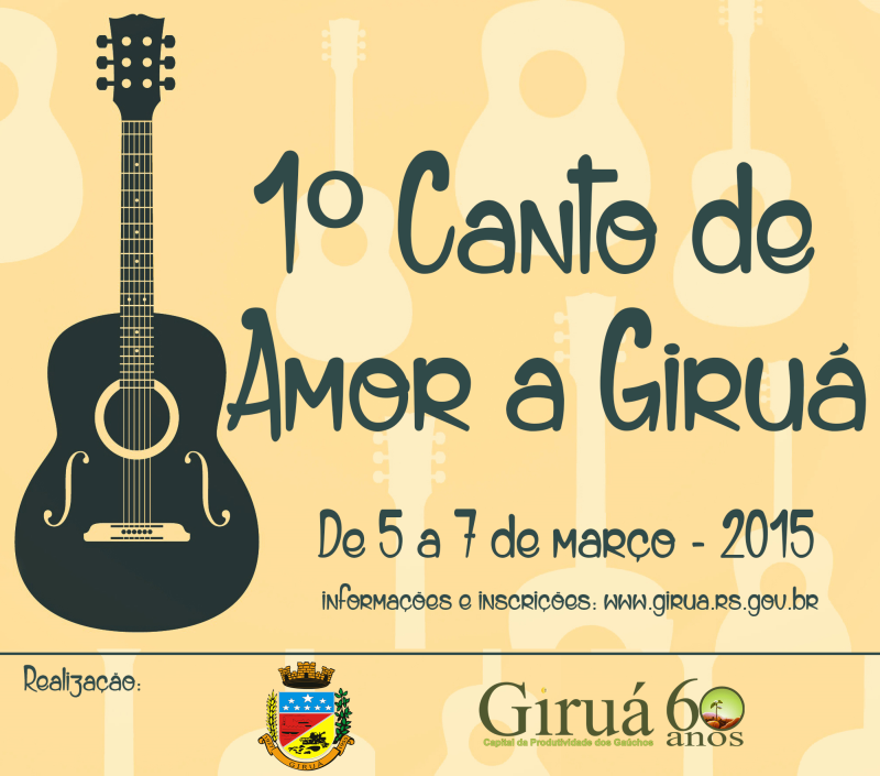 Divulgada a lista de concorrentes do 1º Canto de Amor a Giruá
